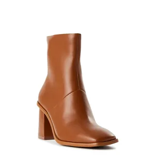 Time and Tru + Square-Toe Dress Booties