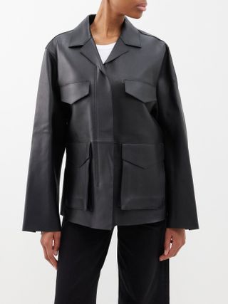 Toteme + Army Oversized Leather Jacket