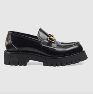 Gucci + Leather Lug Sole Horsebit Loafers
