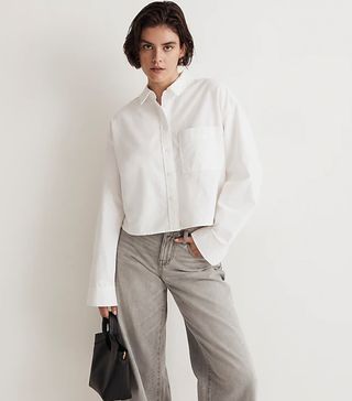 Madewell + The Signature Oxford Crop Shirt