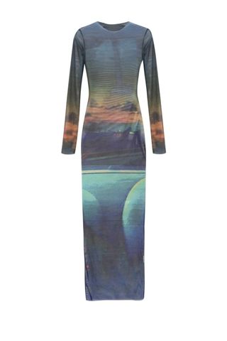 Louisa Ballou + High Tide Mesh Midi Dress rent from