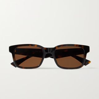 Bottega Veneta Eyewear + Square-Frame Tortoiseshell Acetate Sunglasses