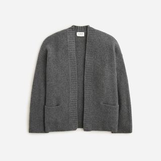 J.Crew + Collection Ribbed Cashmere Relaxed Cardigan Sweater