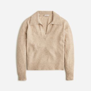 J.Crew + Collared V-Neck Sweater in Supersoft Yarn