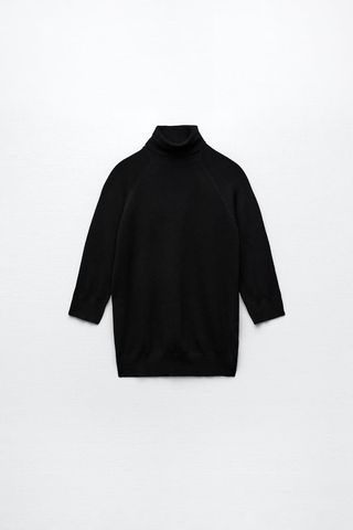 Zara + High Collar Knit Sweater