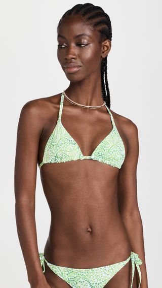 Solid & Striped + Iris Reversible Triangle Bikini Top