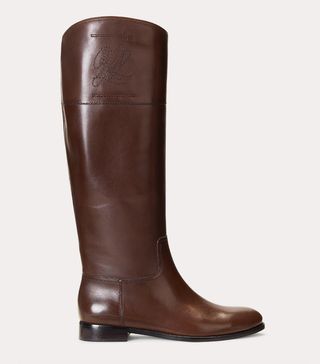 Ralph Lauren + Justine Burnished Leather Riding Boots