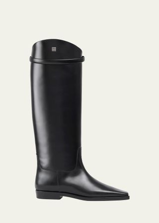 Toteme + Square-Toe Leather Riding Boots