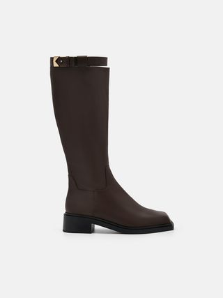 Pedro + Dark Brown Marion Leather Knee Boots