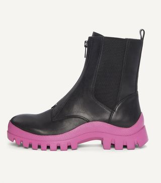 DKNY + Contrast Lug Sole Boots