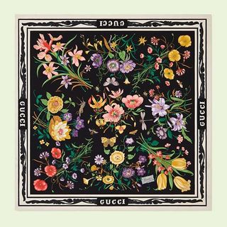 Gucci + Flora Print Silk Scarf