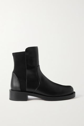 Stuart Weitzman + 5050 Bold Leather Ankle Boots