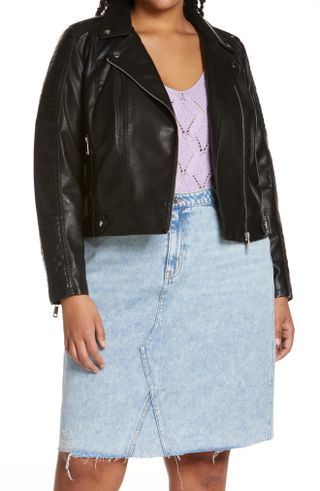 Vero Moda + Kerri Faux Leather Crop Jacket