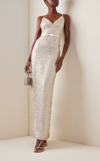 Markarian + Isabel Embroidered Maxi Dress