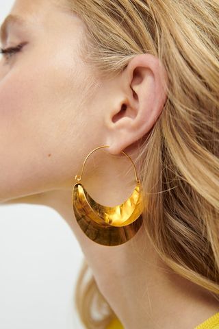 Zara + Textured Hoop Earrings