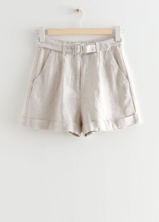 & Other Stories + Belted Linen Shorts