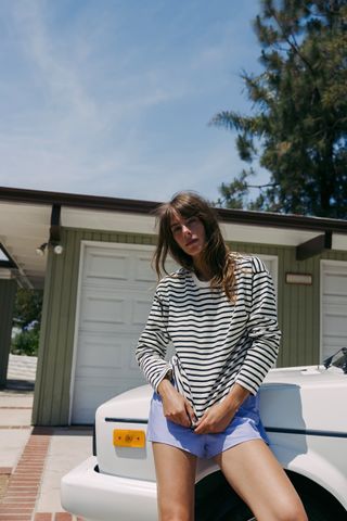 Zara + Oversized Striped T-Shirt