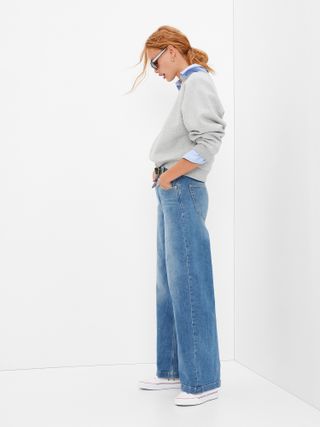 Gap + High-Rise Wide-Leg Jeans