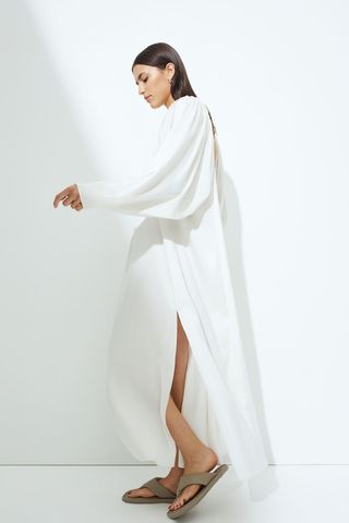 H&M + Voluminous Satin Dress