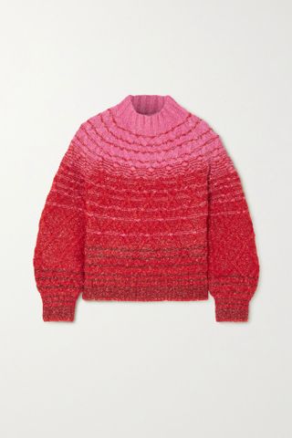 Staud + Evelyn Ombre Cable-Knit Sweater