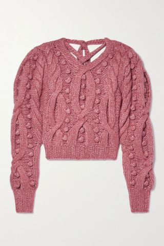 Sea + Caden Pompom-Embellished Sweater