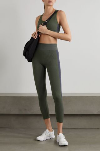 The Upside + Colour-Block Ribbed Stretch Legging