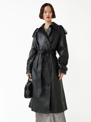 & Other Stories + Leather trench coat
