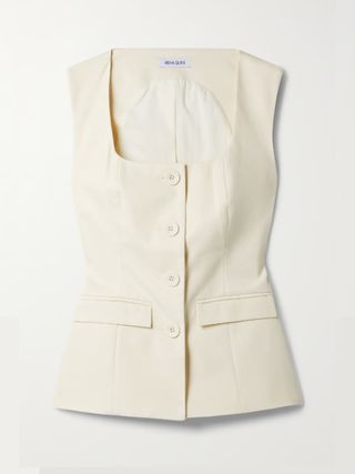 Anna Quan + Antonella Cotton-Blend Twill Vest