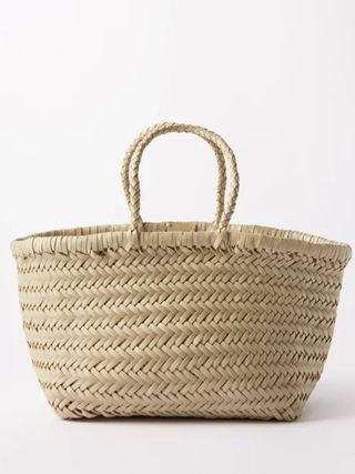 Dragon Diffusion + Triple Jump small woven-leather basket bag