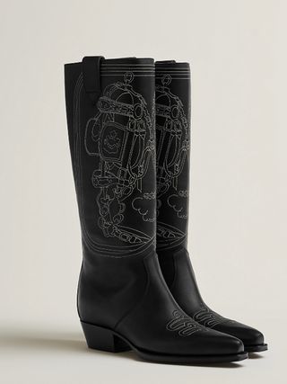 Hermès + Folk 35 boot