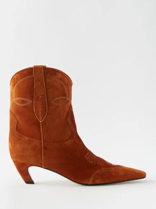 Khaite + Dallas Suede Knee Boots