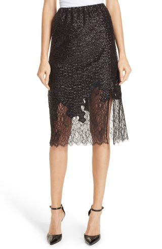 Robert Rodriguez + Sequin Lace Skirt