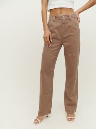 Reformation + Harrison Carpenter High Rise Straight Pants