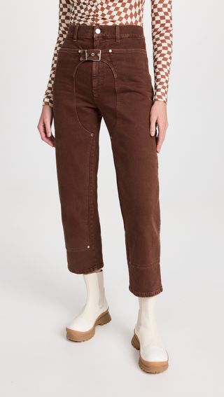 Stella McCartney + Mahogany Workwear Cropped Jeans