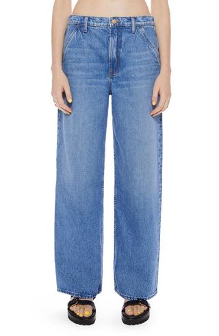 Mother + Snacks! The Fun Dip Utility Puddle Wide Leg Jeans