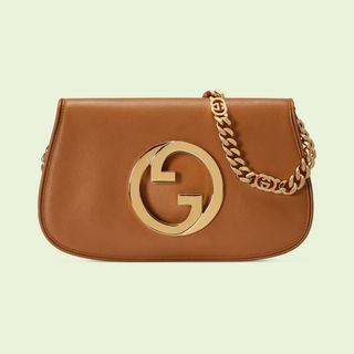 Gucci + Blondie Shoulder Bag in Light Brown Leather