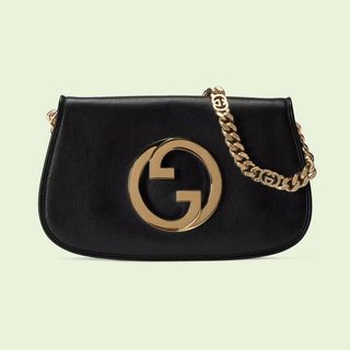Gucci + Blondie Shoulder Bag in Black Leather