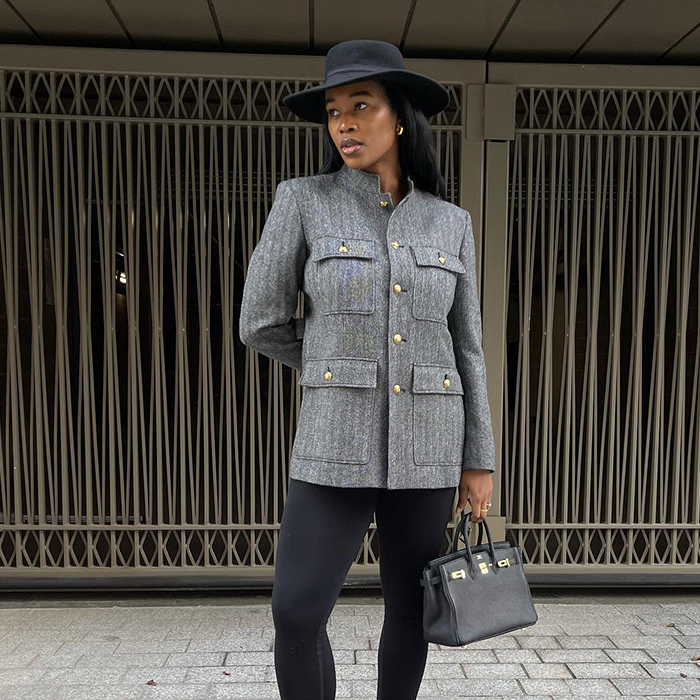 Leggings and shop jacket outfit