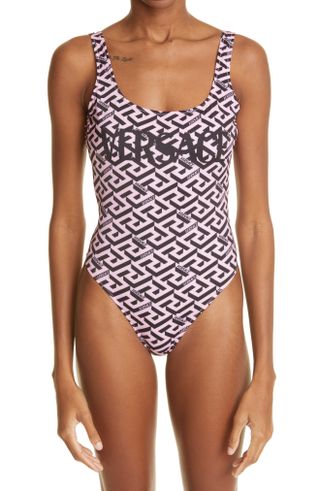 Versace + Greca Signature One-Piece Swimsuit