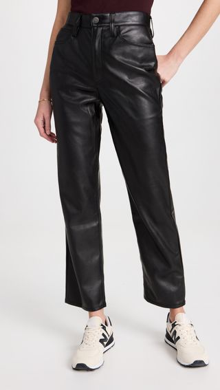 Madewell + Straight Cut Vegan Leather Pants