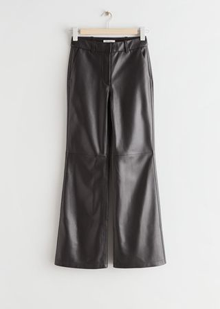 & Other Stories + Flared Leather Trousers