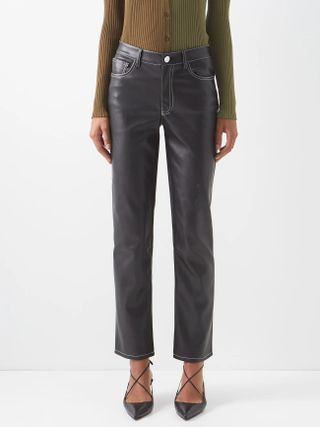 Staud + Elliot Faux-Leather Trousers