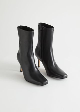 & Other Stories + Thin Heel Leather Boots