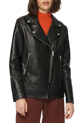 Marc New York + Elongated Leather Moto Jacket