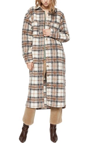 Bardot + Check Flannel Coat