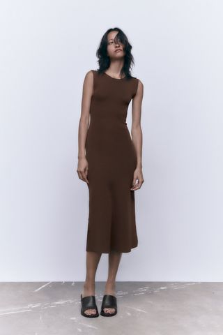 Zara + Open-Back Knit Dress