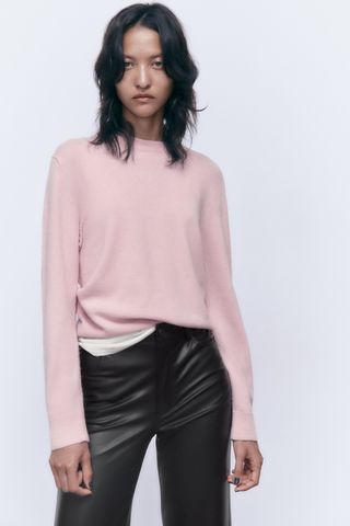 Zara + Wool-Blend Knit Sweater