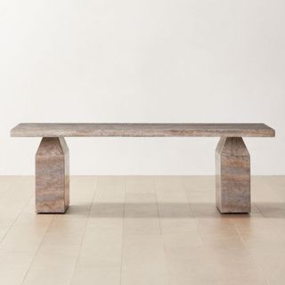 Cb2 + Civita Modern Brown Travertine Coffee Table