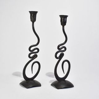 Casa Shop + Curved Iron Candlestick Set