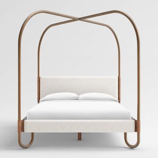 Crate and Barrel + Gracia Queen Upholstered Canopy Bed